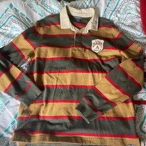 Eddie Bauer rugby style long sleeve t-shirt